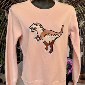 COACH Rexy Sweatshirt Pink Embroidered Size Medium
